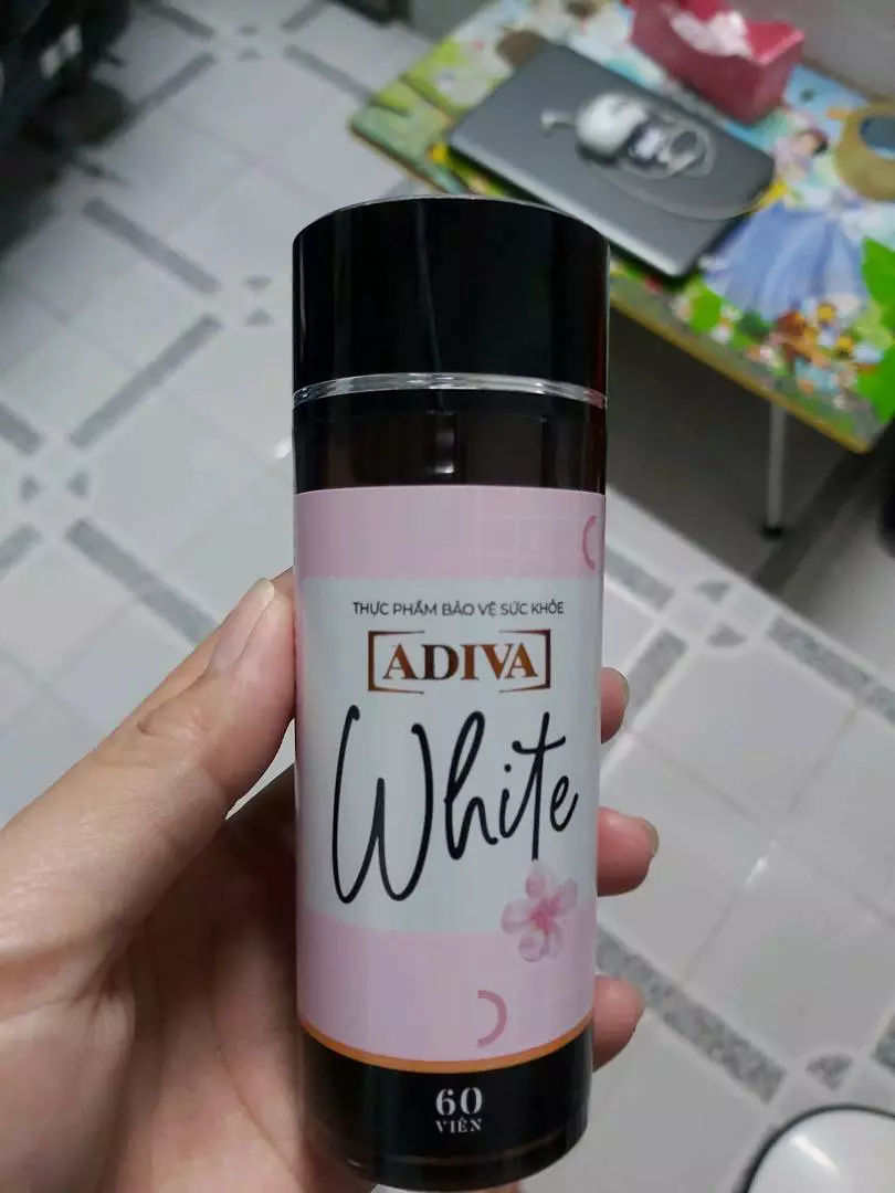 Viên Uống Sáng Da Adiva White 60 Viên - Hỗ Trợ Làm Trắng Da Tự Nhiên Với Glutathione & Vitamin C, An Toàn Cho Da, Xuất Xứ Nhật Bản