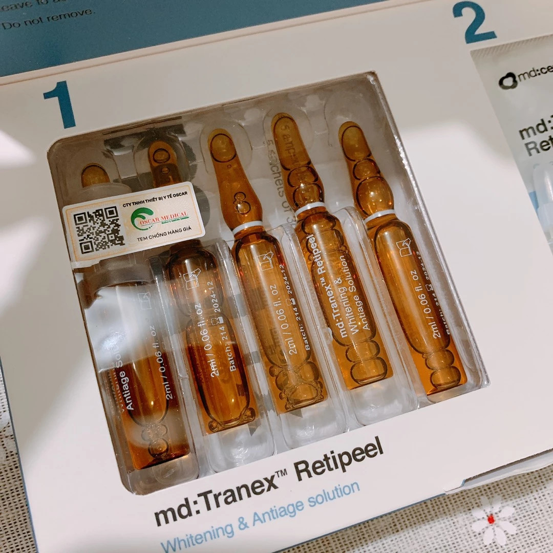 Thay Da Sinh Học Md:ceuticals Md Tranex Retipeel - Serum Và Mặt Nạ Trẻ Hóa Da, Giảm Nám, Lão Hóa Da Hiệu Quả