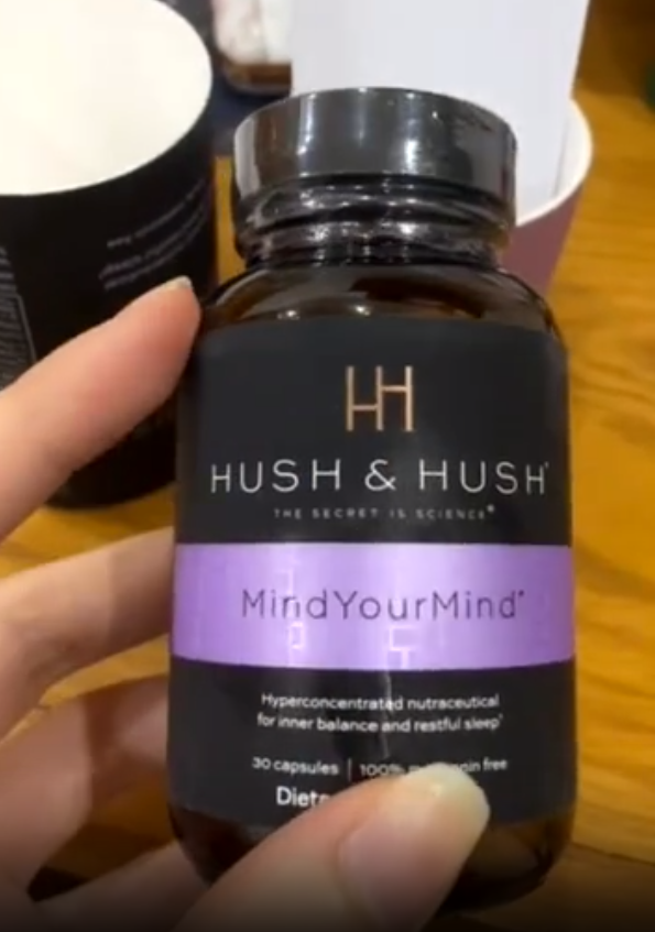 Viên Uống Hỗ Trợ Cải Thiện Giấc Ngủ Hush & Hush Mind Your Mind - Giảm Căng Thẳng, Thư Giãn, Giúp Ngủ Ngon Hơn, Chiết Xuất Thiên Nhiên