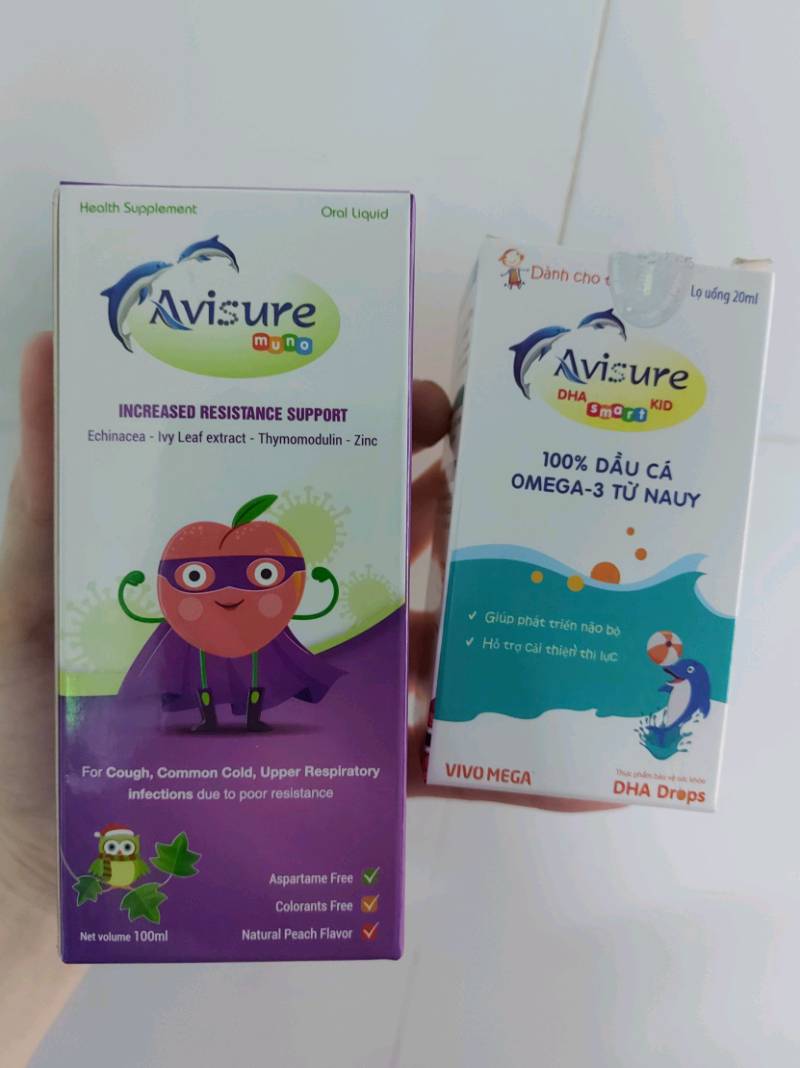 Siro Tăng Đề Kháng Cho Bé Avisure Muno - Giúp Ăn Ngon, Hết Ốm Vặt, Bổ Sung Kẽm & Lysine, Dễ Uống, Hỗ Trợ Miễn Dịch, Trẻ Biếng Ăn