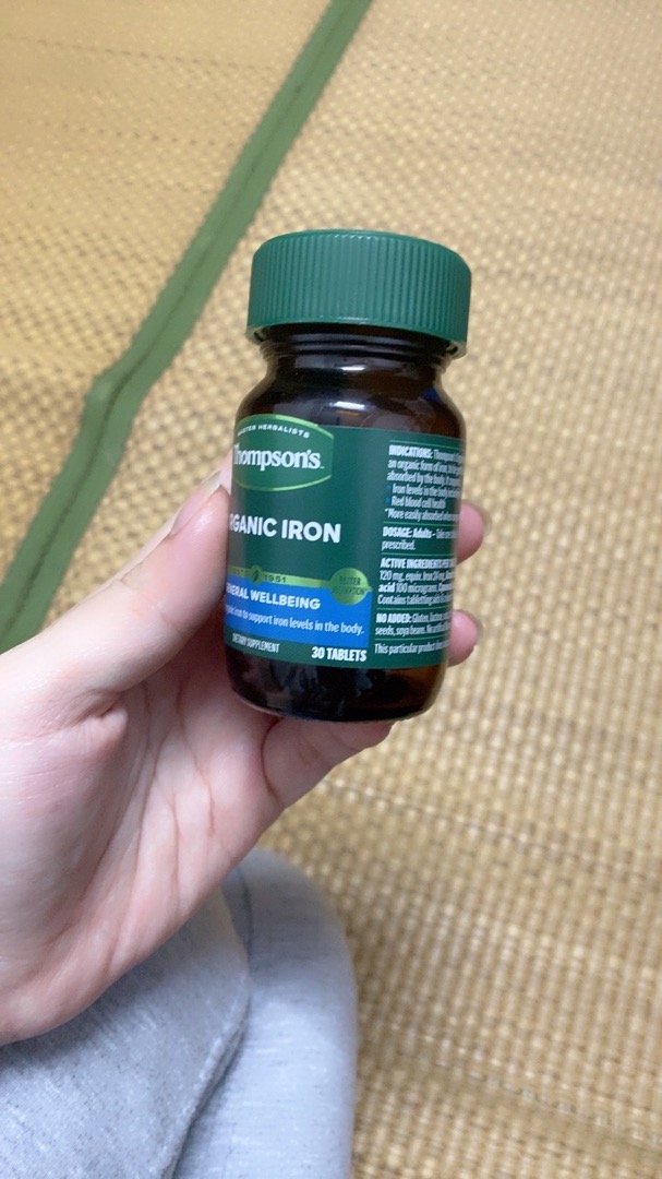 Viên bổ sung sắt hữu cơ Thompson's Organic Iron 30 viên - Hỗ trợ tăng cường sức khỏe cho phụ nữ mang thai và người ăn chay