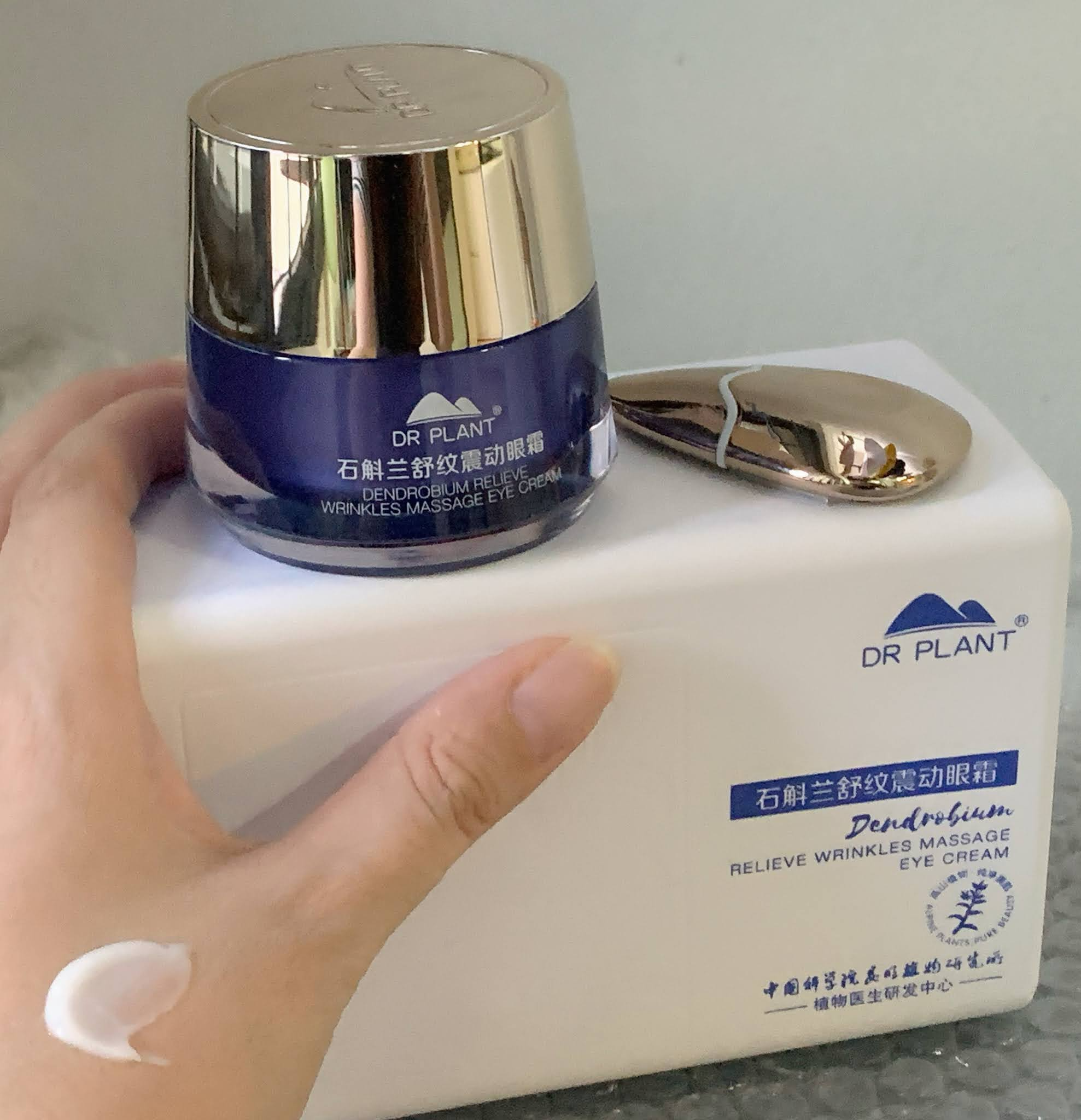 Kem Dưỡng Mắt Dr.Plant Dendrobium 20g Kèm Máy Massage Mini - Giảm Nếp Nhăn, Cấp Ẩm, Cải Thiện Thâm Quầng Mắt