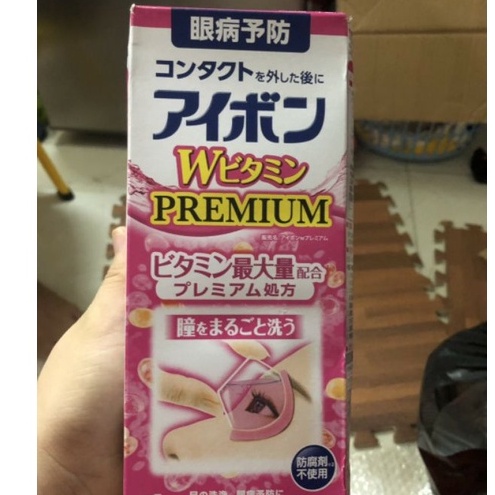 Nước Rửa Mắt Eyebon W Vitamin Kobayashi Premium Nhật Bản 500ml - Chăm Sóc Mắt Sáng Khỏe, Giúp Lọc Bụi Bẩn và Làm Dịu Nhức Mỏi Mắt