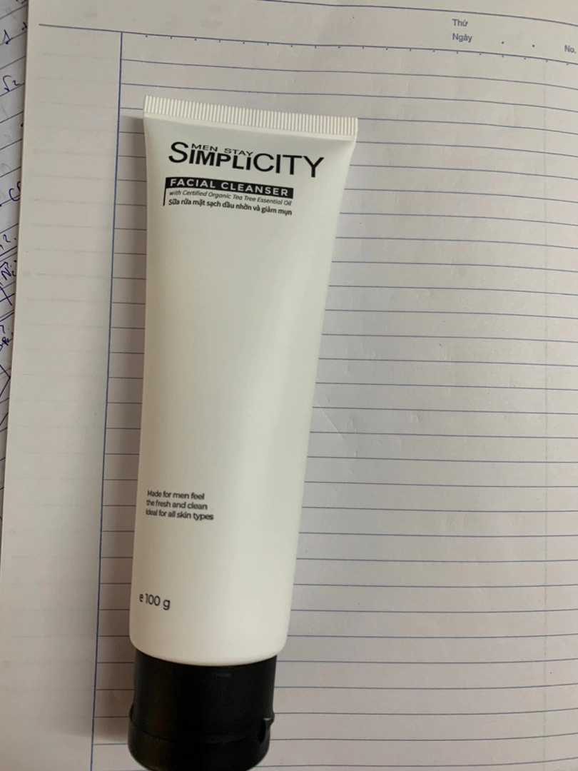 Sữa Rửa Mặt Ngừa Mụn Men Stay Simplicity Facial Cleanser 80g Cho Nam - Giúp Giảm Mụn, Dưỡng Ẩm, Thảo Dược Tự Nhiên, Nam Tính
