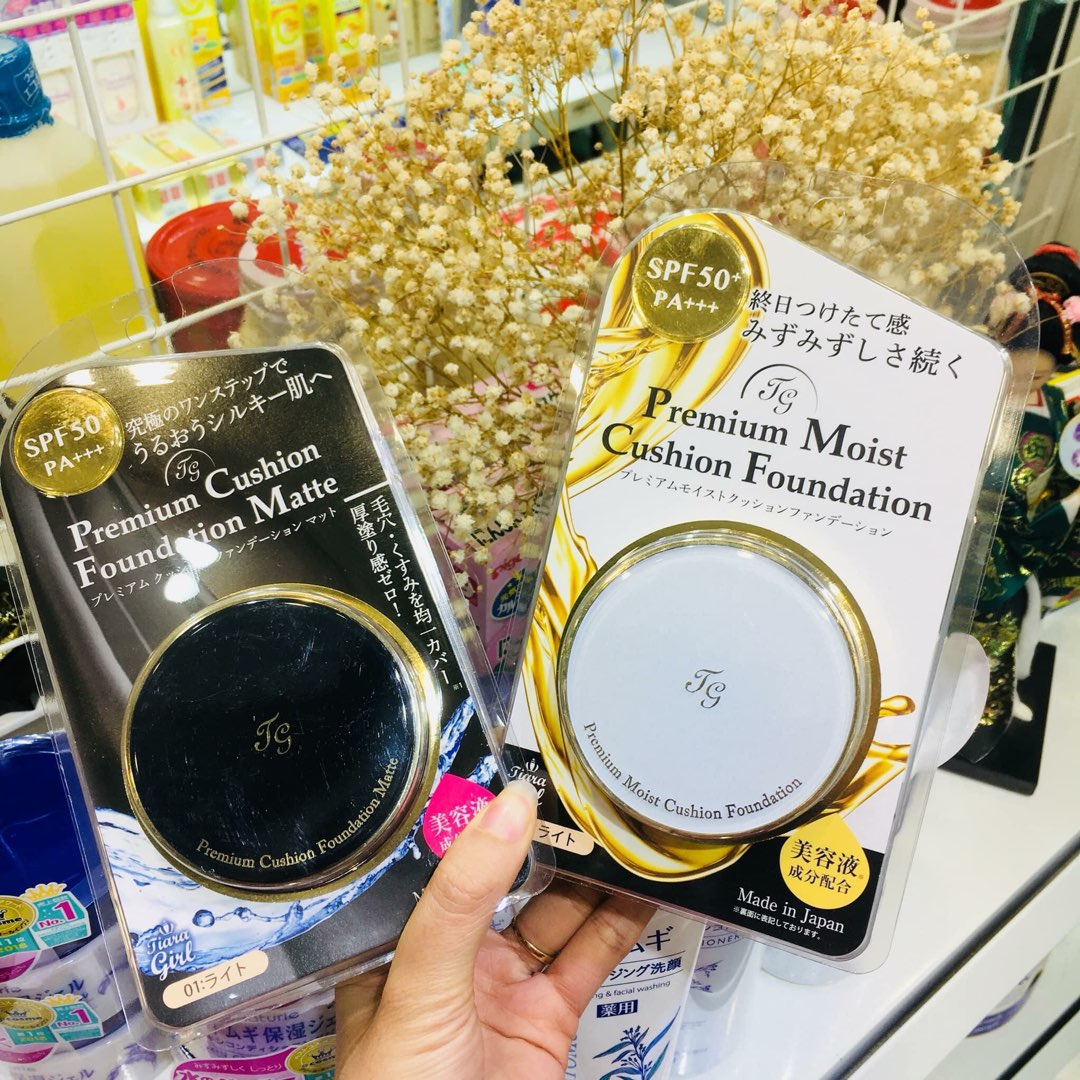 Phấn nước Tiara Girl Premium Moist Cushion Foundation - Phấn dưỡng ẩm, che khuyết điểm, chống nắng SPF50 cho da tự nhiên, mịn đẹp