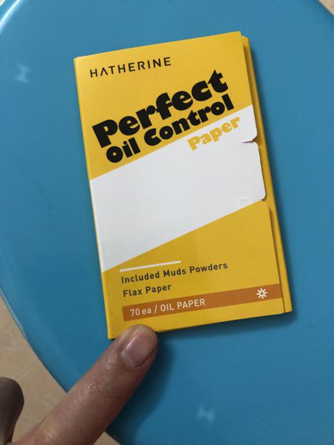 Giấy thấm dầu Hatherine Perfect Oil Control Paper - Gói 70 tờ chiết xuất bột hạt lanh và bùn khoáng cho làn da mịn màng, không bóng nhờn
