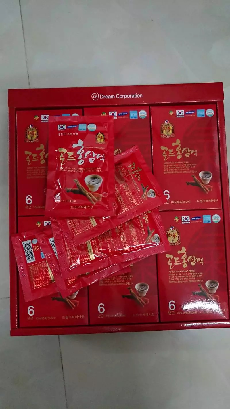 Nước Uống Hồng Sâm 6 Năm Tuổi Dream Hàn Quốc - Hỗ Trợ Bồi Bổ Cơ Thể, Tăng Cường Sức Khỏe, Giải Khát Dễ Uống, 30 Gói