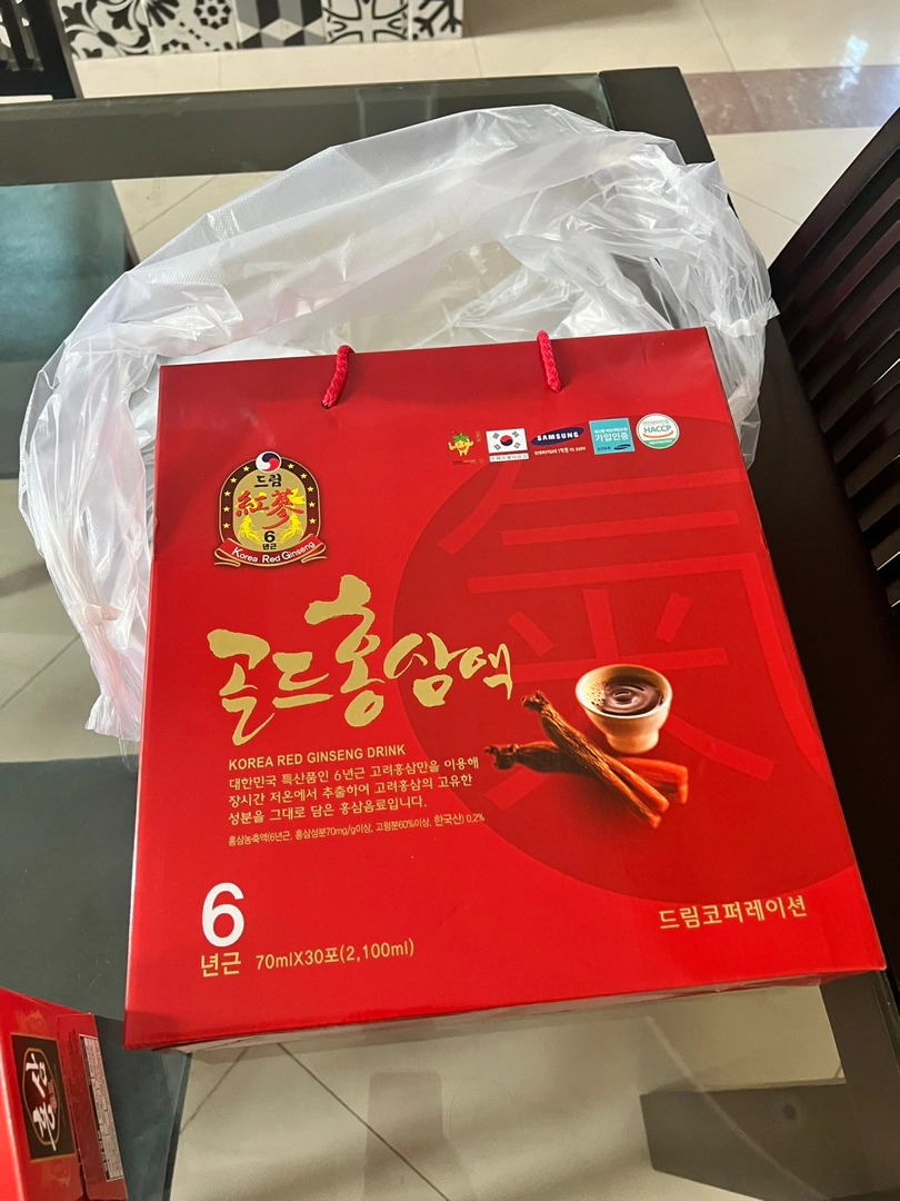 Nước Uống Hồng Sâm 6 Năm Tuổi Dream Hàn Quốc - Hỗ Trợ Bồi Bổ Cơ Thể, Tăng Cường Sức Khỏe, Giải Khát Dễ Uống, 30 Gói