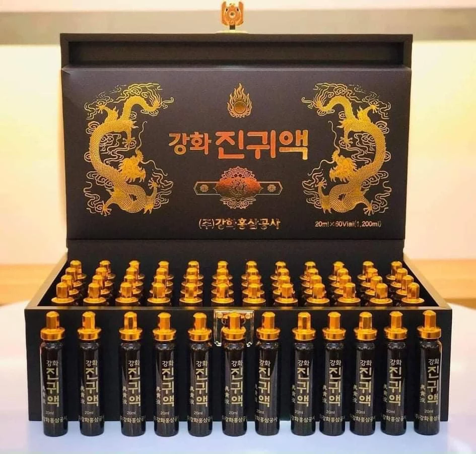 Tinh Chất Đông Trùng Hạ Thảo Kanghwa Hàn Quốc - Hộp Gỗ 60 Ống 20ml, Tăng Cường Đề Kháng và Sinh Lực, Giải Pháp Bồi Bổ Sức Khỏe