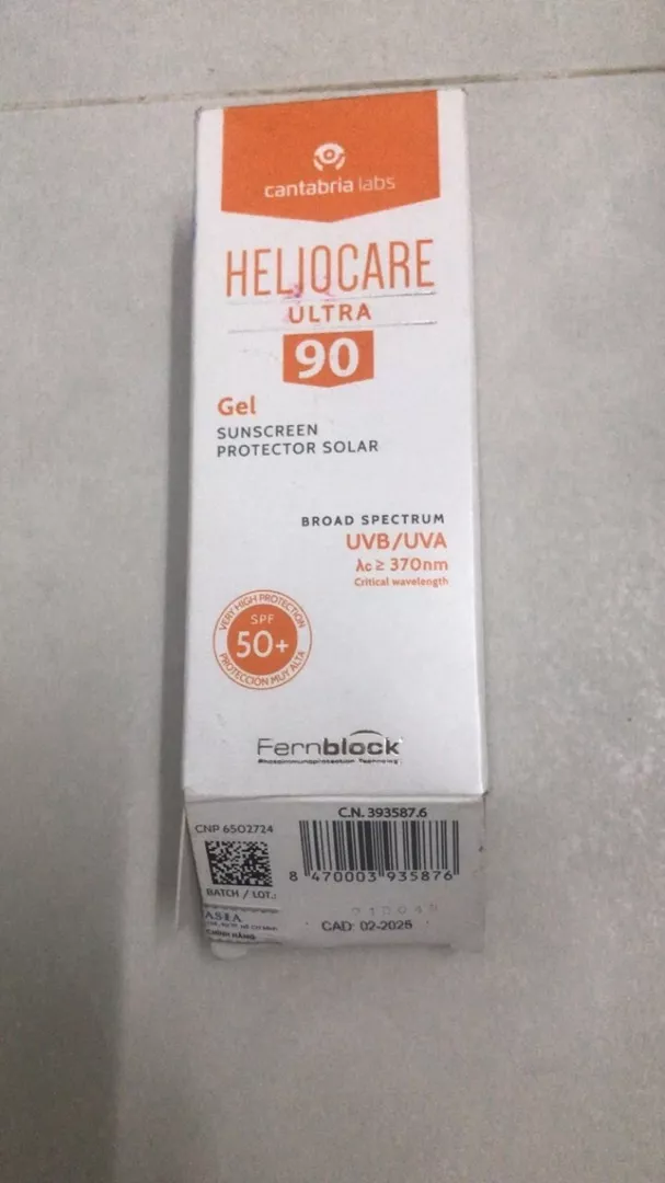 (Hàng nhập khẩu) Kem chống nắng Heliocare Ultra 90 Gel SPF50+