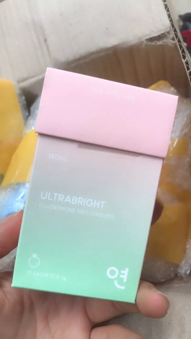 Bột Uống Ultrabright Whitening Glutathione The Aprilab - Hỗ Trợ Dưỡng Trắng Da Toàn Thân, Ngăn Nếp Nhăn, Vị Cam Ngon, Hộp 10 Gói