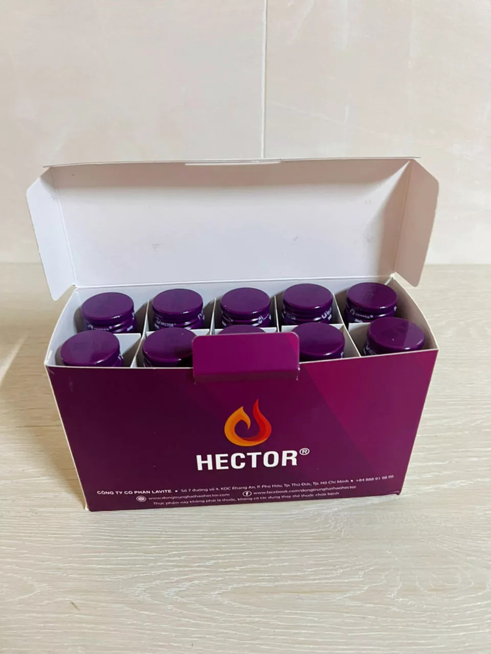 Nước Nấm Đông Trùng Hạ Thảo Hector Collagen Plus 50ml - Hỗ Trợ Làm Đẹp Da, Giảm Nám Hiệu Quả (Hộp 10 Chai)