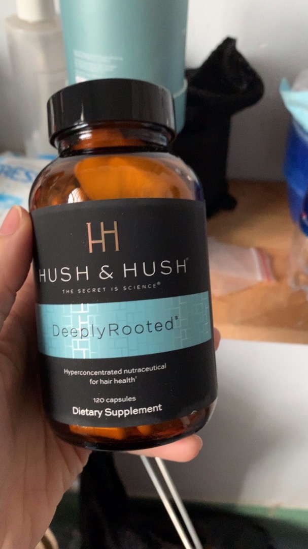 Viên uống hỗ trợ mọc tóc Hush & Hush Deeply Rooted của Mỹ - Phục hồi tóc yếu & giảm rụng hiệu quả - Lọ 120 viên