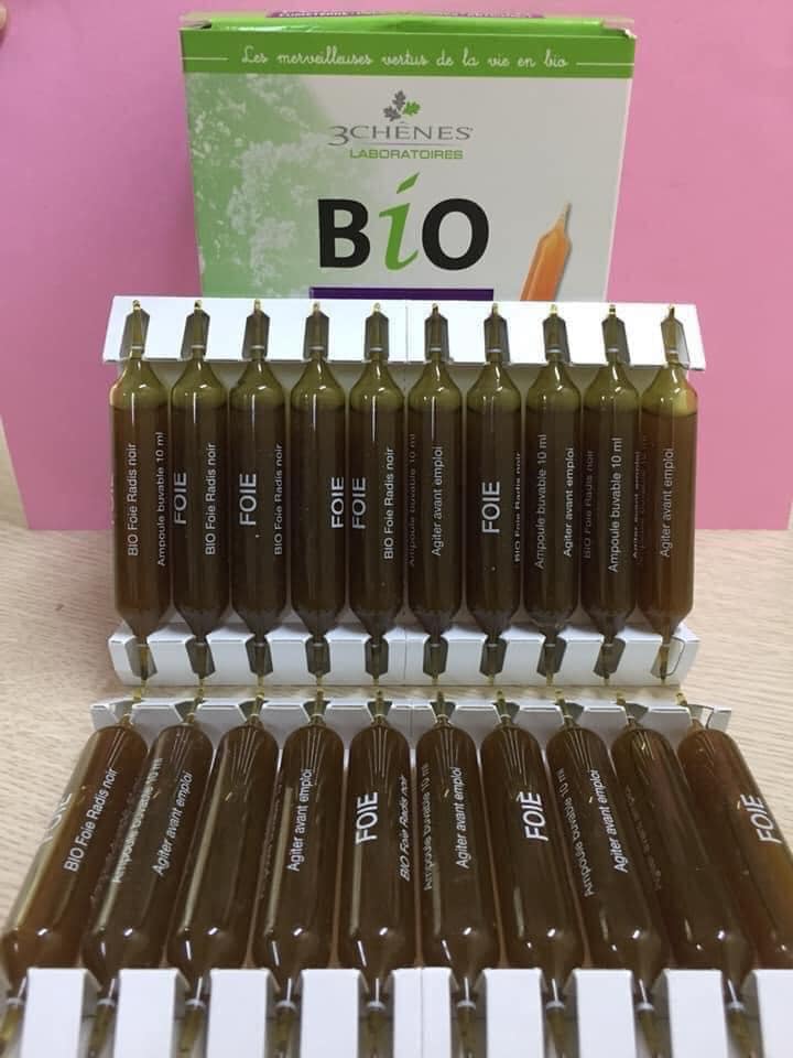 Bio Foie Radis Noir - Nước Thảo Mộc Hữu Cơ Hỗ Trợ Bổ Gan, Giải Độc Từ Củ Cải Đen, Hộp 30 Ống Hữu Hiệu cho Sức Khỏe
