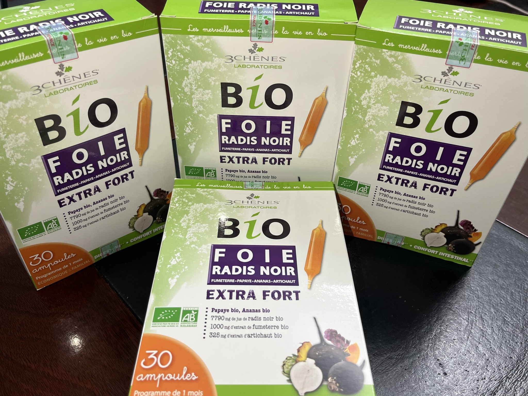 Bio Foie Radis Noir - Nước Thảo Mộc Hữu Cơ Hỗ Trợ Bổ Gan, Giải Độc Từ Củ Cải Đen, Hộp 30 Ống Hữu Hiệu cho Sức Khỏe