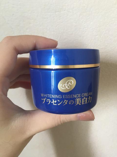 Kem Dưỡng Trắng Da Meishoku Whitening Essence Cream Placenta 55g - Giúp Trắng Da, Dưỡng Ẩm, Chống Lão Hóa, Nhật Bản
