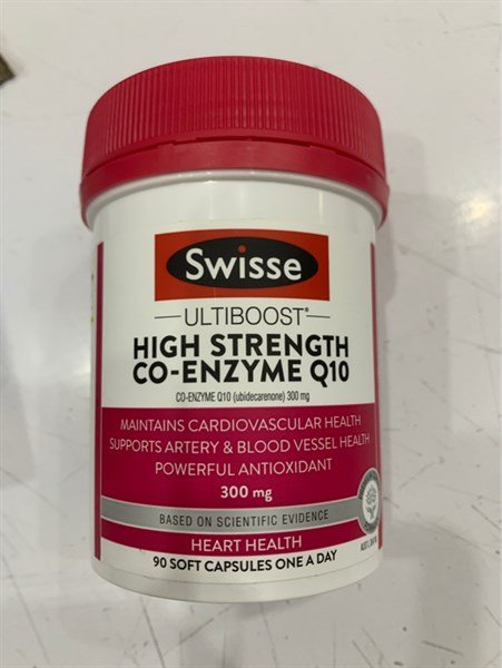 Viên uống Swisse Ultiboost Co-Enzyme Q10 300mg - Tăng cường sức khỏe tim mạch, hỗ trợ năng lượng và chống oxy hóa - Hộp 90 viên