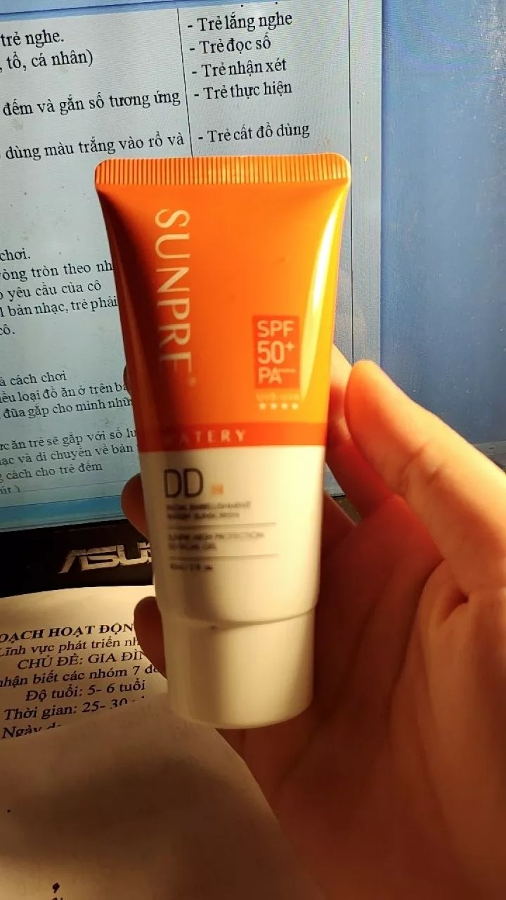 Kem Chống Nắng Màu Nền Mona Frema SUNPRE DD Gel SPF 50+ - Bảo Vệ Da Mặt, Dưỡng Ẩm, Làm Trắng Tự Nhiên, Chống UVA/UVB