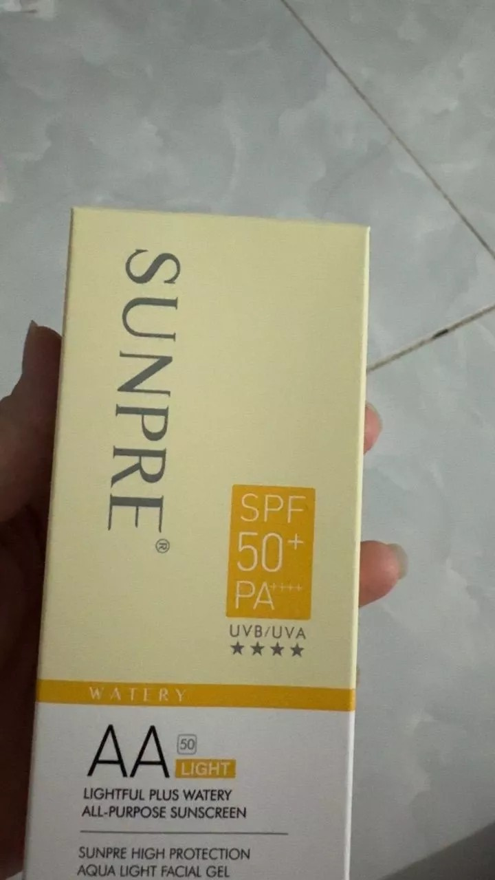 Kem Chống Nắng Không Màu Mona Frema SUNPRE Aqua Light Facial Gel SPF 50+ - Bảo Vệ Da Tự Nhiên, Dạng Lỏng, 60ml