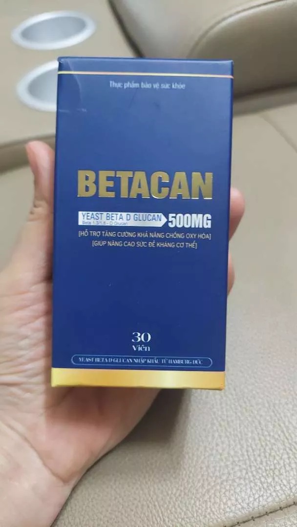 Viên uống Betacan 500mg - Tăng cường sức đề kháng và hỗ trợ miễn dịch, sản phẩm bảo vệ sức khỏe hàng ngày