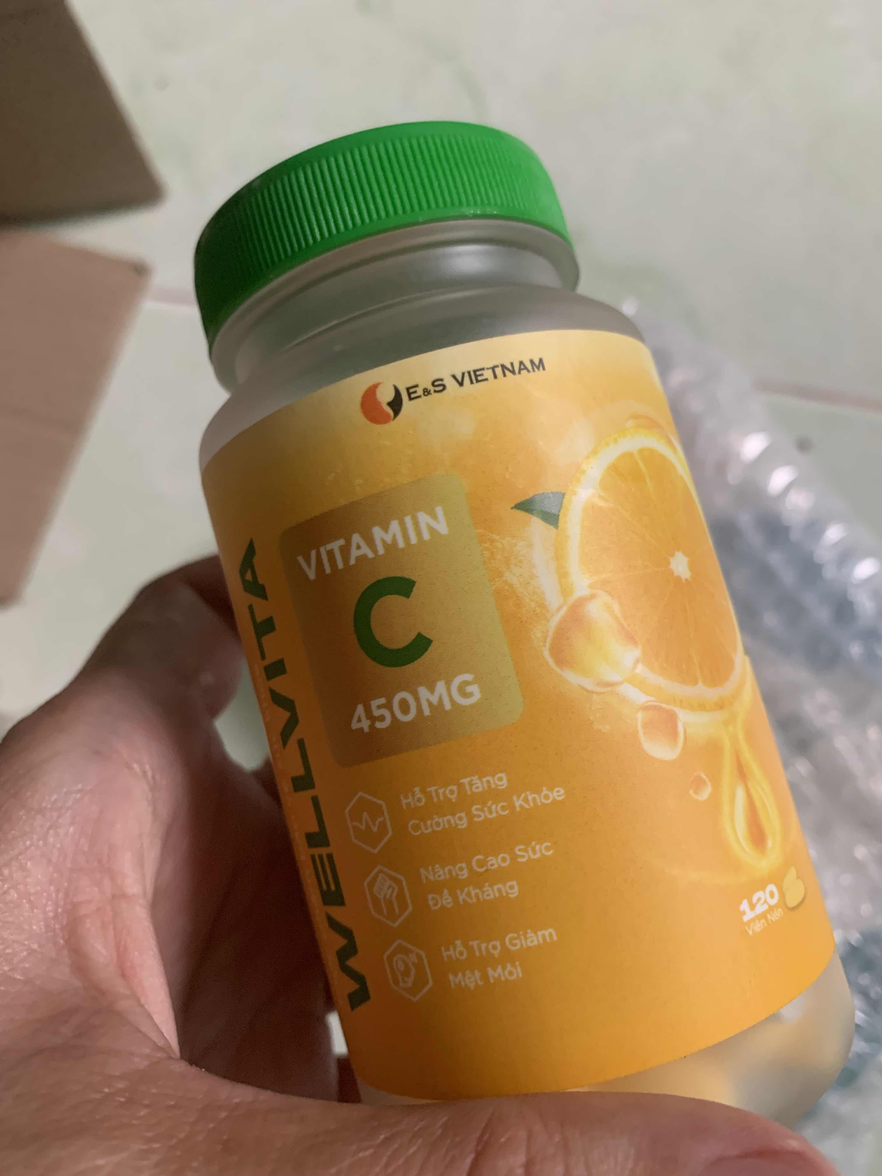 Viên Uống Hỗ Trợ Tăng Cường Sức Khỏe WellVita Vitamin C 450mg - Tăng Cường Đề Kháng & Năng Lượng, Làm Đẹp Da, 120 Viên