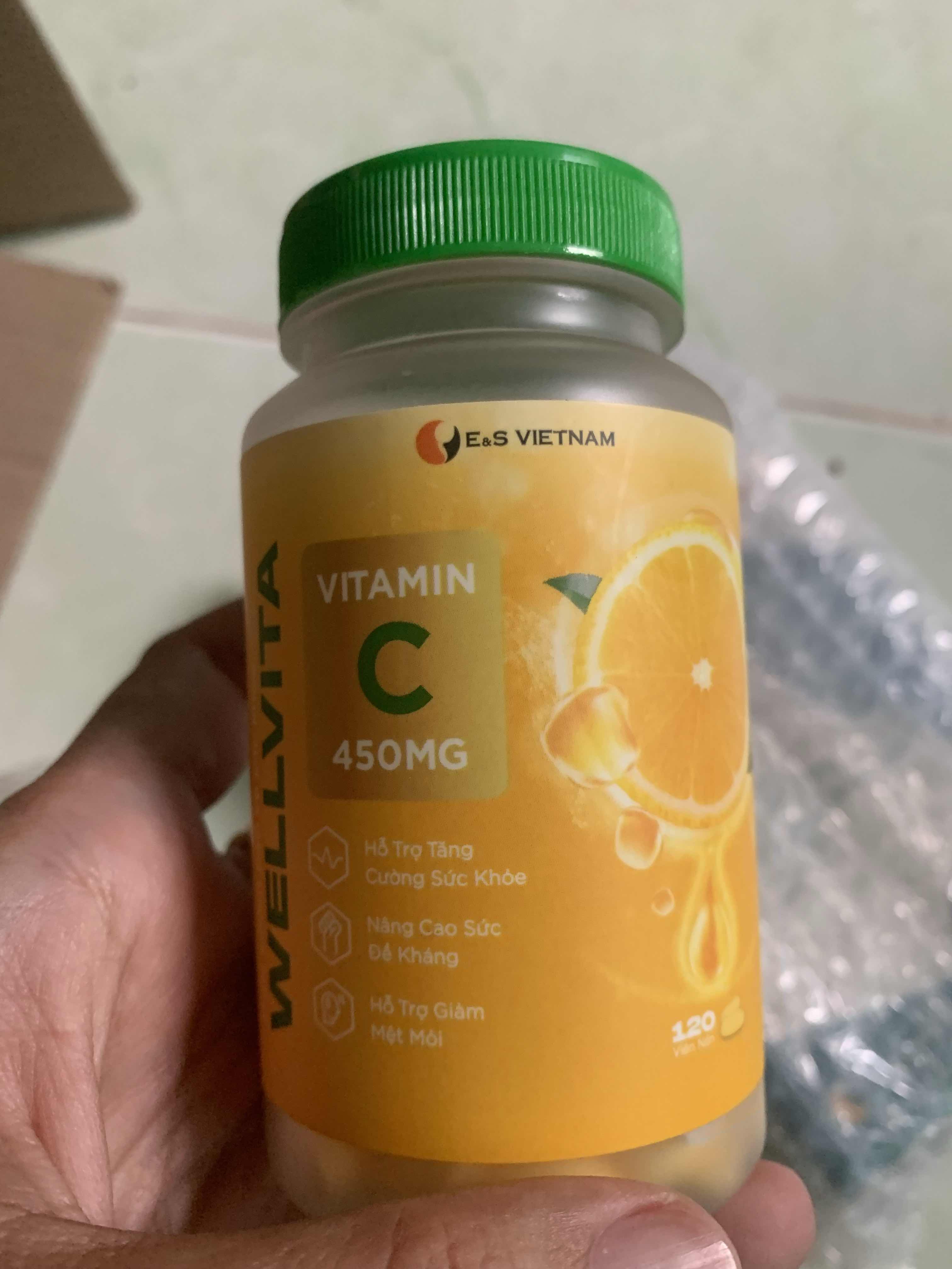 Viên Uống Hỗ Trợ Tăng Cường Sức Khỏe WellVita Vitamin C 450mg - Tăng Cường Đề Kháng & Năng Lượng, Làm Đẹp Da, 120 Viên