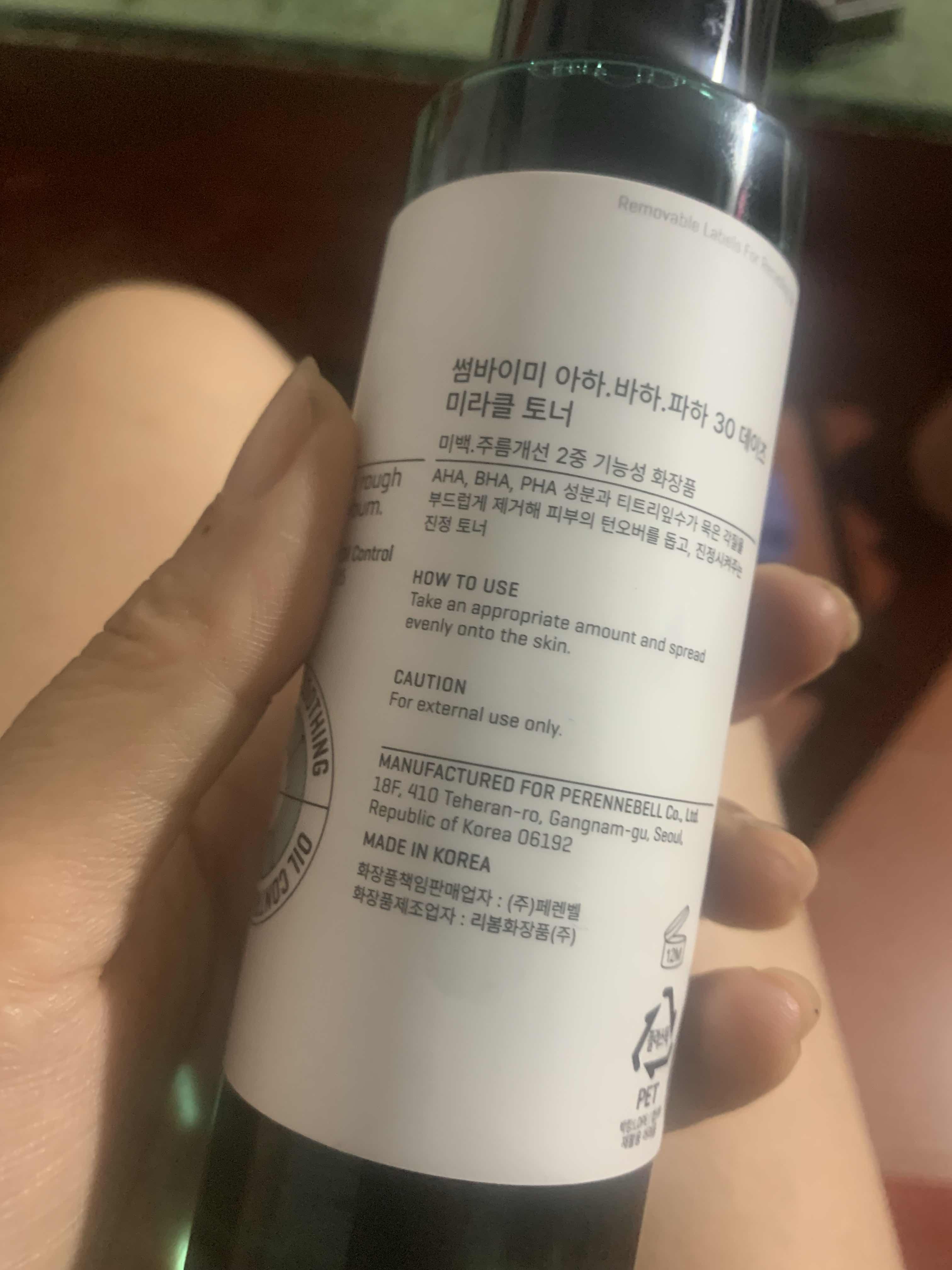 Nước hoa hồng AHA-BHA-PHA 30 Days Miracle Toner - Giúp làm sạch da, điều trị mụn hiệu quả, phù hợp cho mọi loại da 150ml