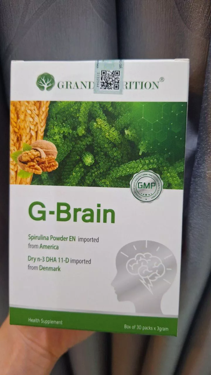 Cốm G-Brain Bổ Não Cho Trẻ - Hỗ Trợ Phát Triển Trí Não, tăng Cường Sức Đề Kháng & Trí Nhớ - Thực Phẩm Chức Năng Grand Nutrition