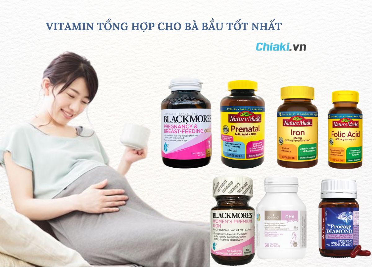 CÁC LOẠI VITAMIN TỔNG HỢP PHỔ BIẾN ĐƯỢC KHUYÊN DÙNG CHO PHỤ NỮ MANG THAI