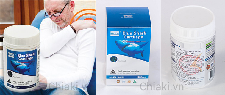 Sụn cá mập Costar Blue Shark Cartilage 750mg giảm chứng đau, sưng khớp_chiaki.vn