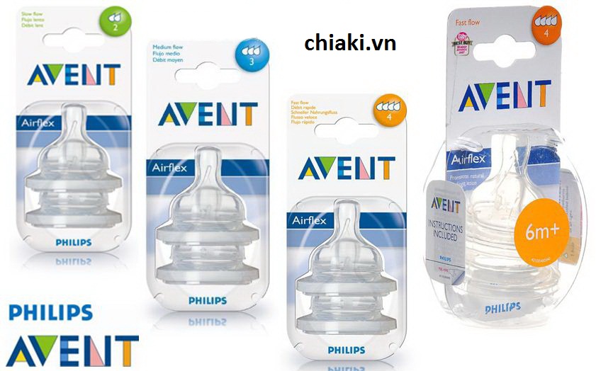 Núm ty Avent có lượng sữa chảy theo sự kiểm soát của trẻ vô cùng tiện dụng
