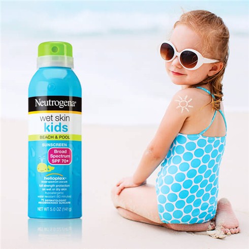 Neutrogena Wet Skin Kids SPF70 an toàn cho sức khỏe làn da bé