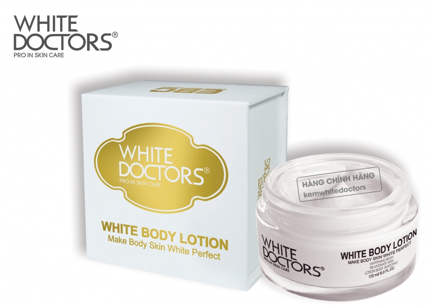 Kem dưỡng trắng da toàn thân White Doctors Body Lotion dành cho mọi loại da