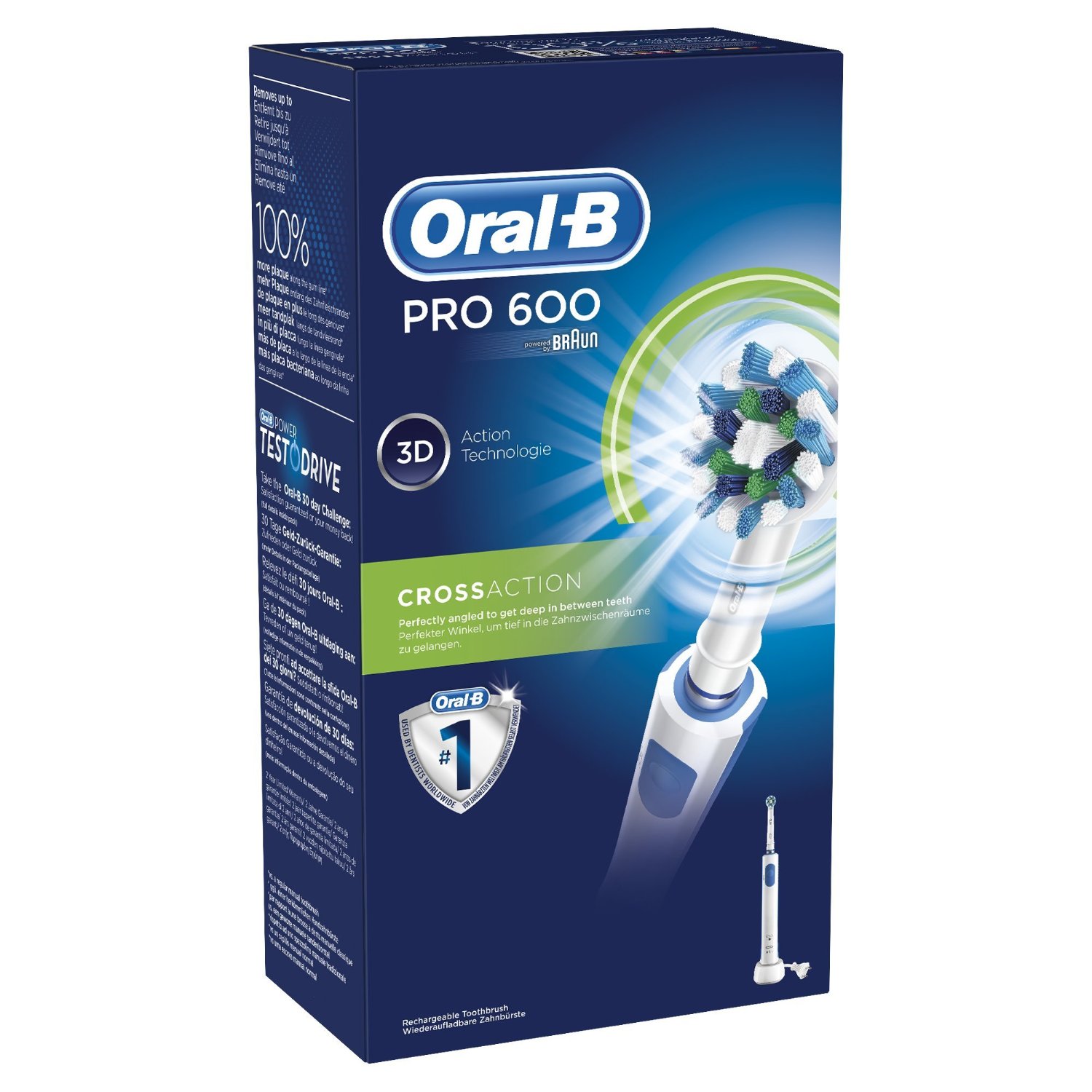 Bàn chải đánh răng điện Oral-B Braun được thiết kế chế độ chải thích hợp với tốc độ quay 8.800 vòng/ phút