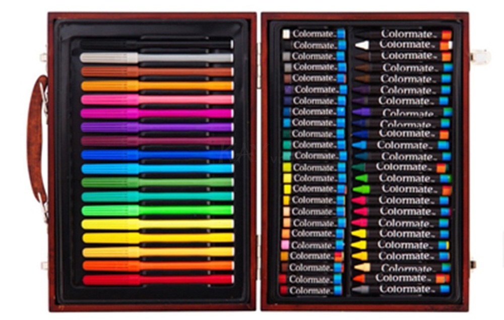 Hộp bút màu đa năng Colormate hộp gỗ 67W 2