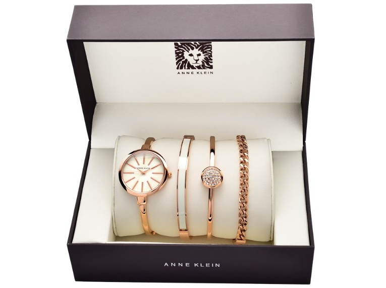 Đồng hồ Anne Klein AK/1470RGST cho nữ kèm 3 lắc tay