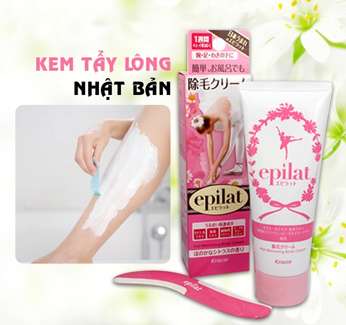 Kem tẩy lông chân Nhật Bản Epilat Kraice có tác dụng làm se khít lỗ chân lông, cung cấp các dưỡng chất
