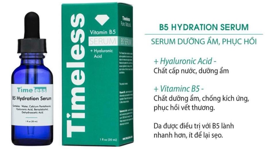 Serum Timeless Pure Natural Serum Vitamin B5 + Hyaluronic Acid 5