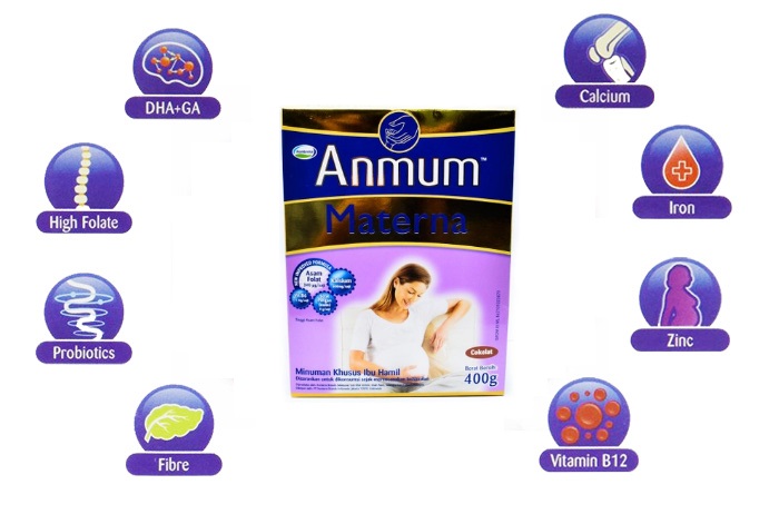 Sữa bầu Anmum materna bổ sung Folate và 30 vitamin khoáng chất cho mẹ và bé