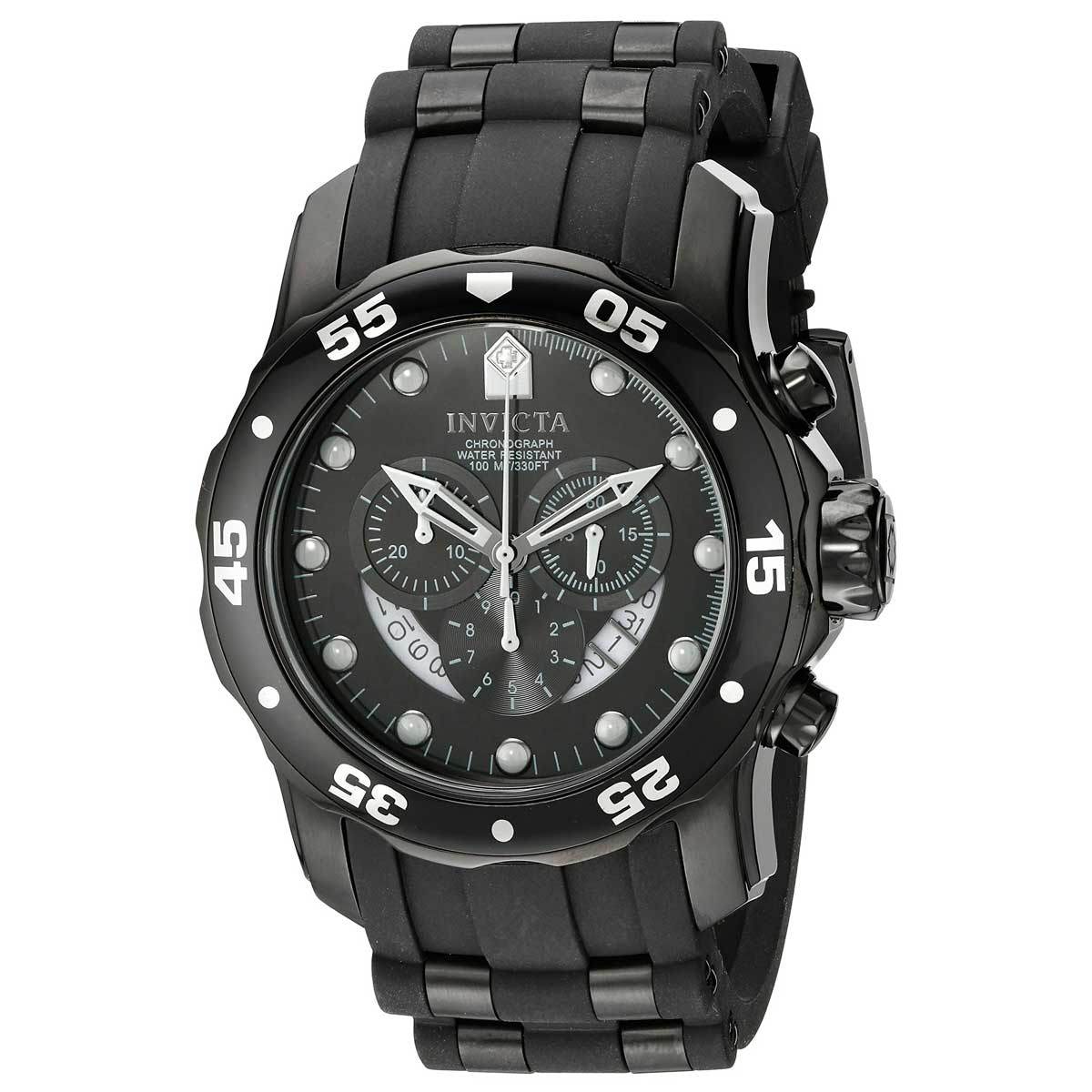 Chiếc đồng hồ Invicta nam này được thiết kế theo phong cách thể thao cá tính, mạnh mẽ với mặt số to bản 48mm