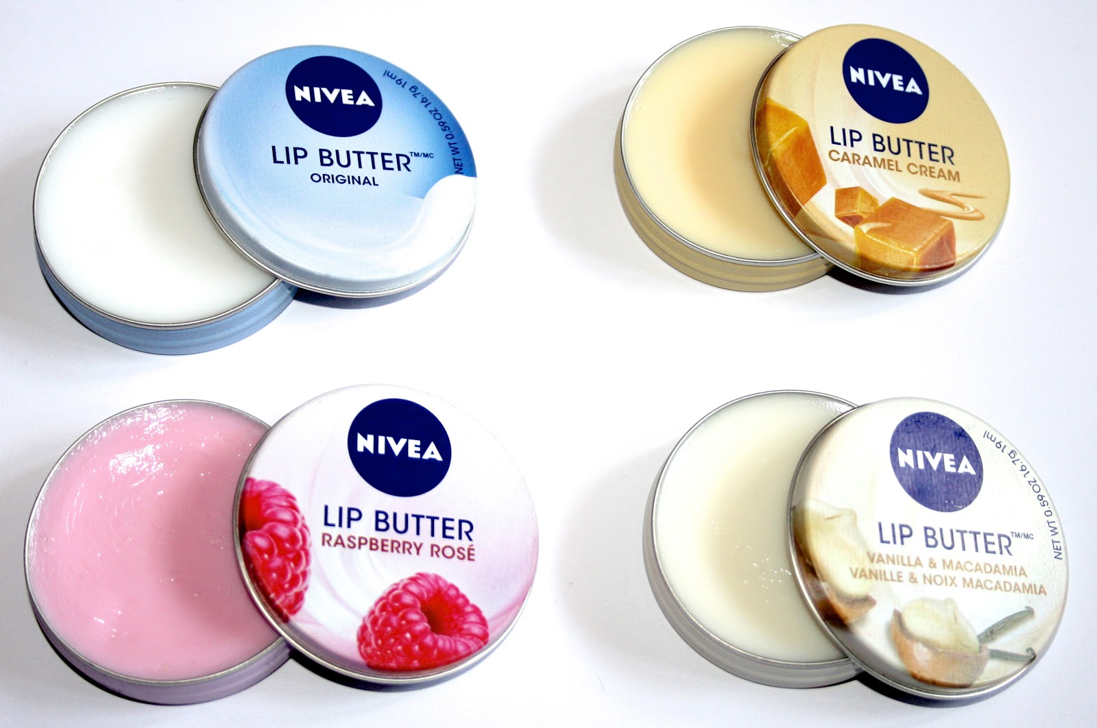 Son dưỡng Nivea Lip Butter có 4 loại hương