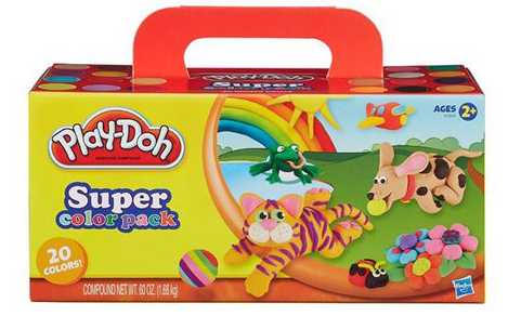 Bộ đồ chơi 20 hộp màu với chất liệu được làm từ bột mì vô cùng an toàn với trẻ