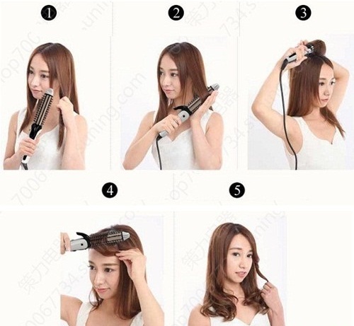 Lược điện Shinon đế xoay 360 độ giúp bạn dễ dàng uốn tóc theo ý muốn