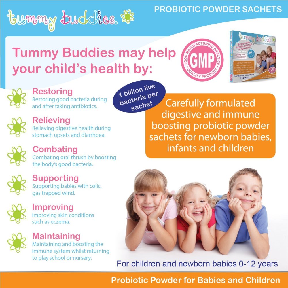 Men vi sinh Tummy Buddies cho bé hệ tiêu hóa khỏe mạnh