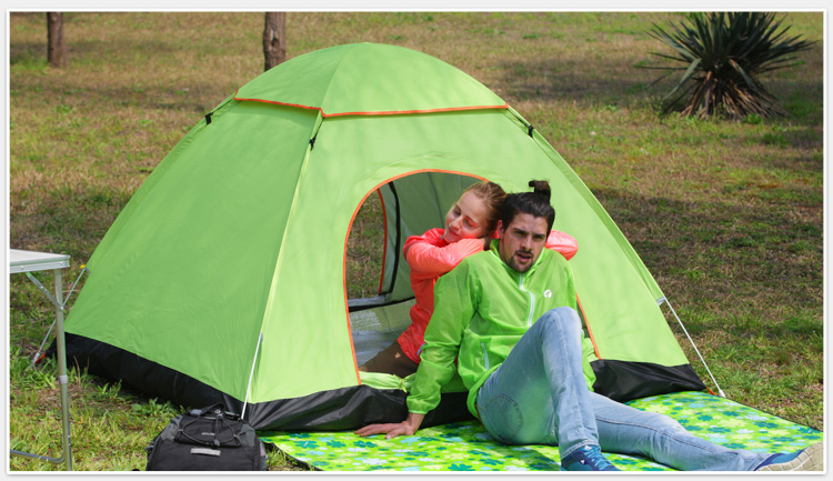 Lều cắm trại 4 người tự bung màu xanh lá