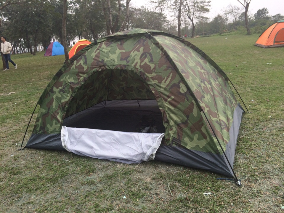 Lều cắm trại 6 người rằn ri kiểu quân đội giá rẻ