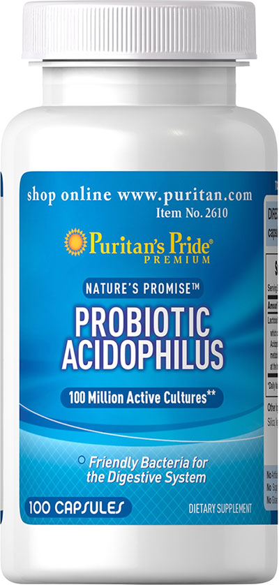 Men Vi Sinh Probiotic Acidophilus Puritan's Pride 100 Viên
