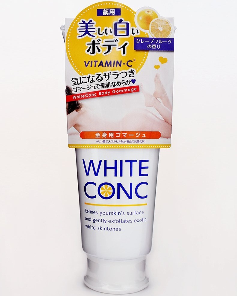 Tẩy da chết White Conc Body giúp lấy đi các lớp tế bào chết thừa trên da