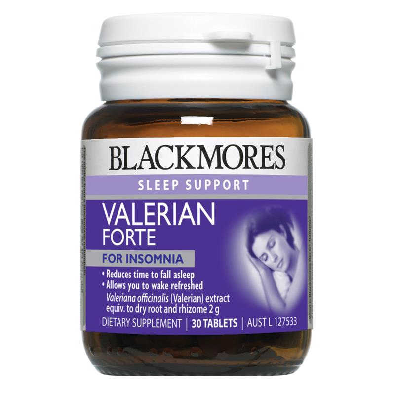Viên uống hỗ trợ giấc ngủ Blackmores Valerian Forte 2000mg hộp 30 viên