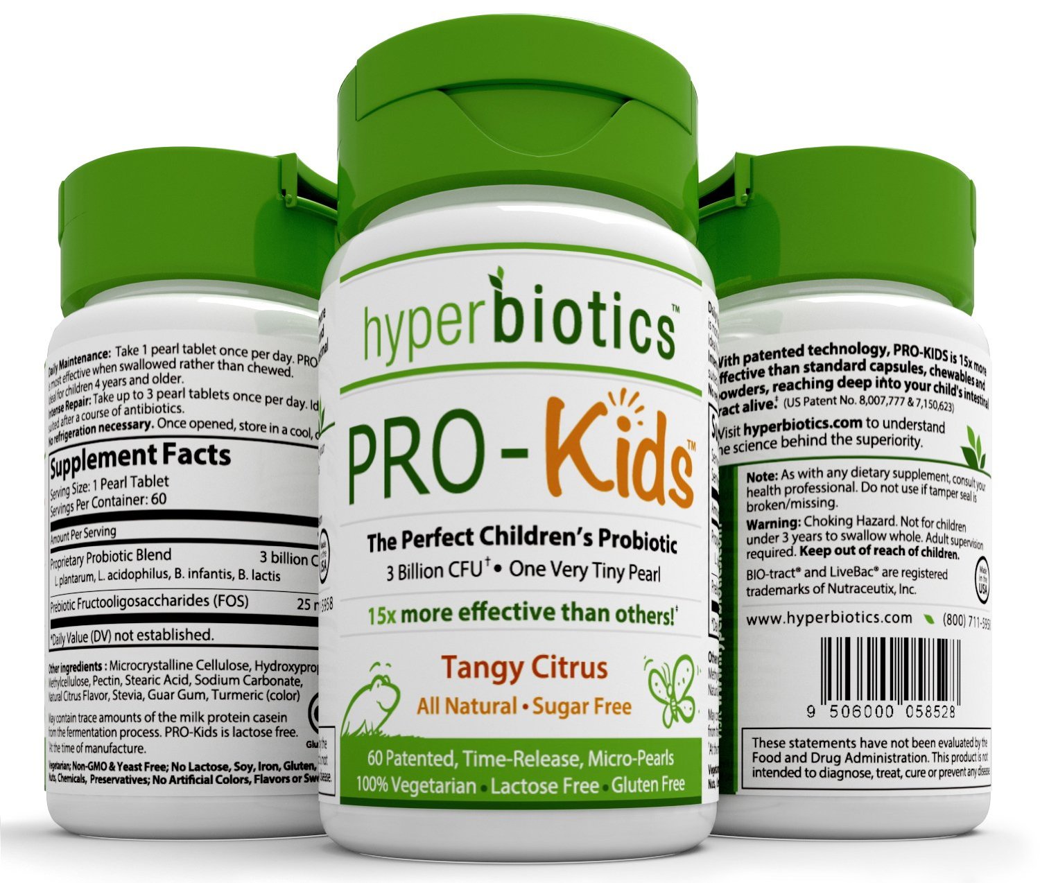 Nhãn sản phẩm Men vi sinh Pro Kids Probiotics hỗ trợ tiêu hóa trẻ em